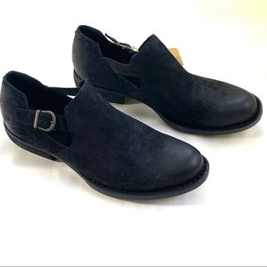 Born Nolina Leather Booties Ankle Boots Shoes Black 7.5